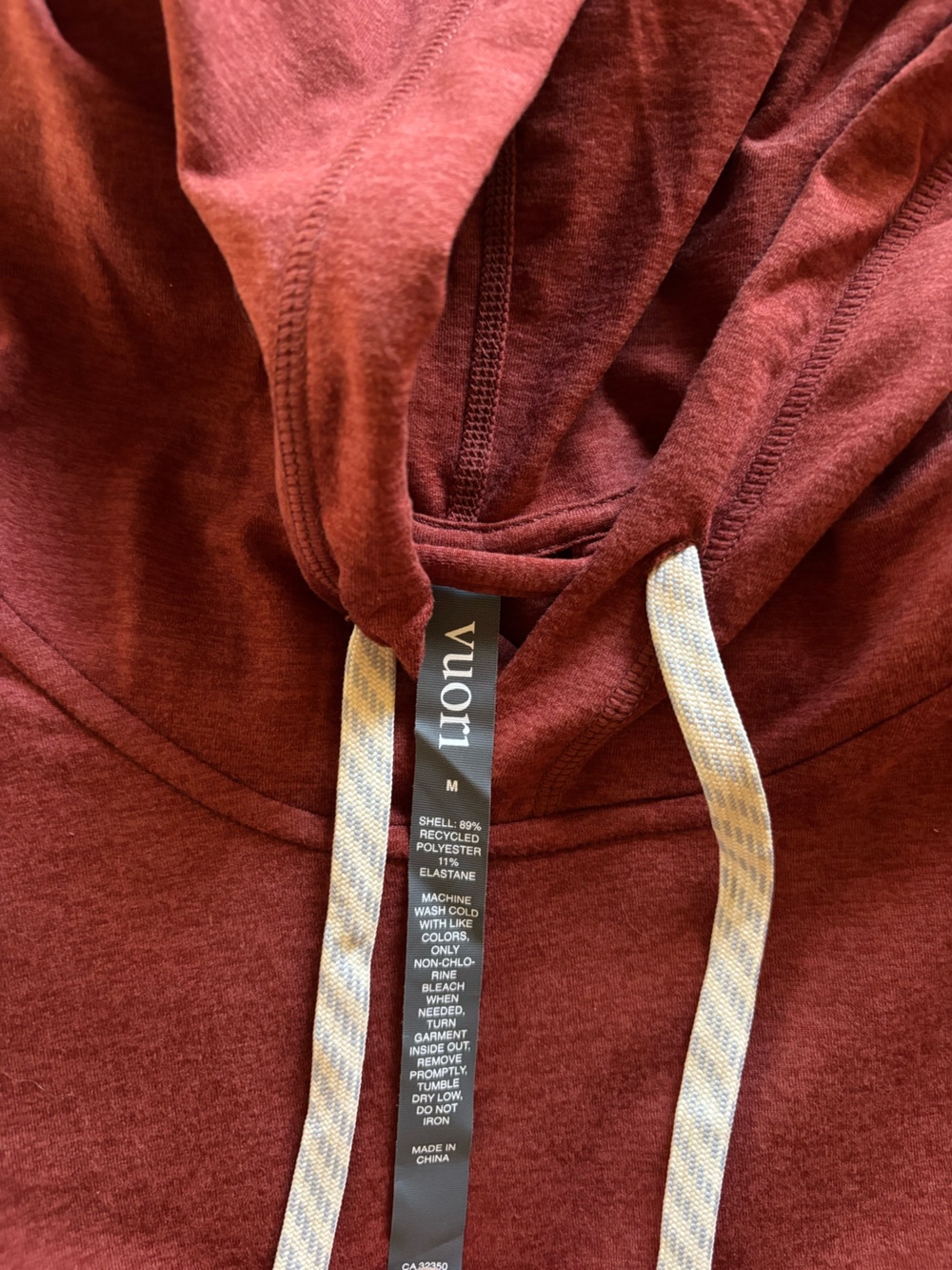 Vuori women’s light weight hoodie in rust - Picture 2 of 2
